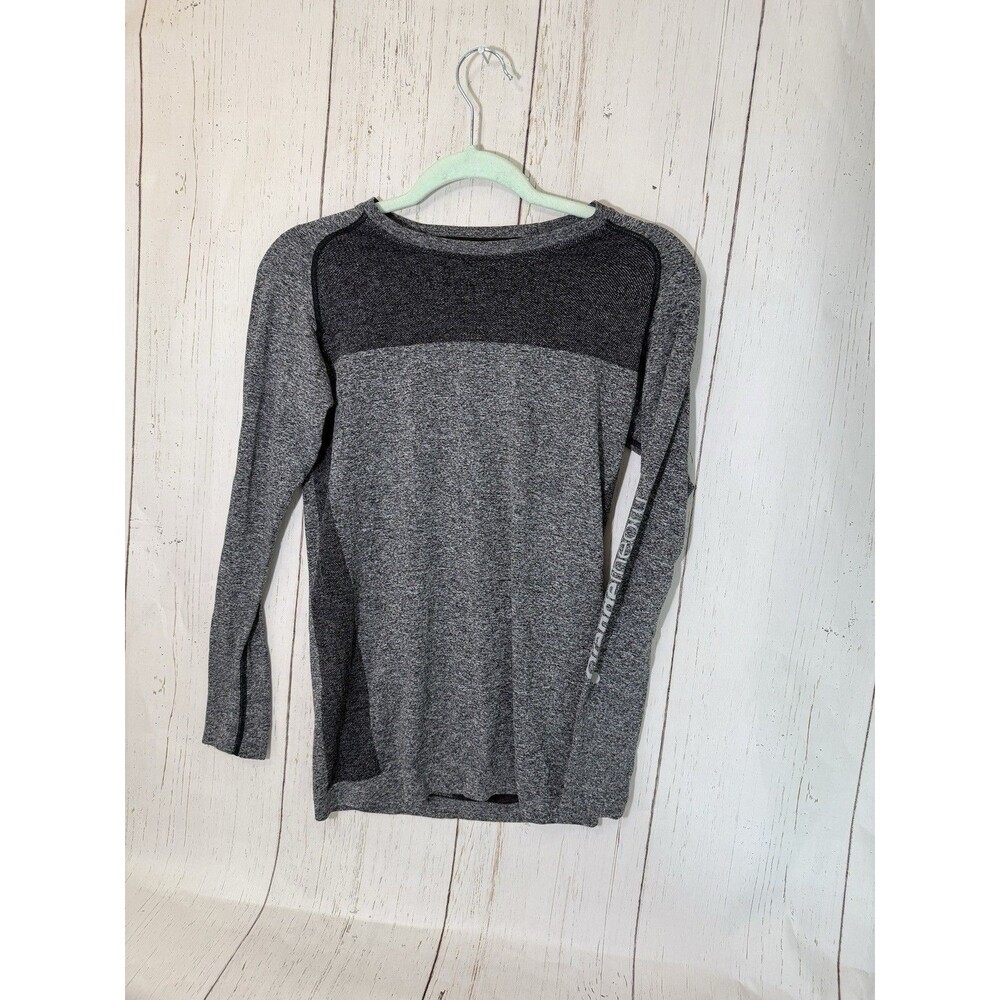 Orangetheory Workout Top Long Sleeve Small Gray Athletic Gym Activewear Shirt